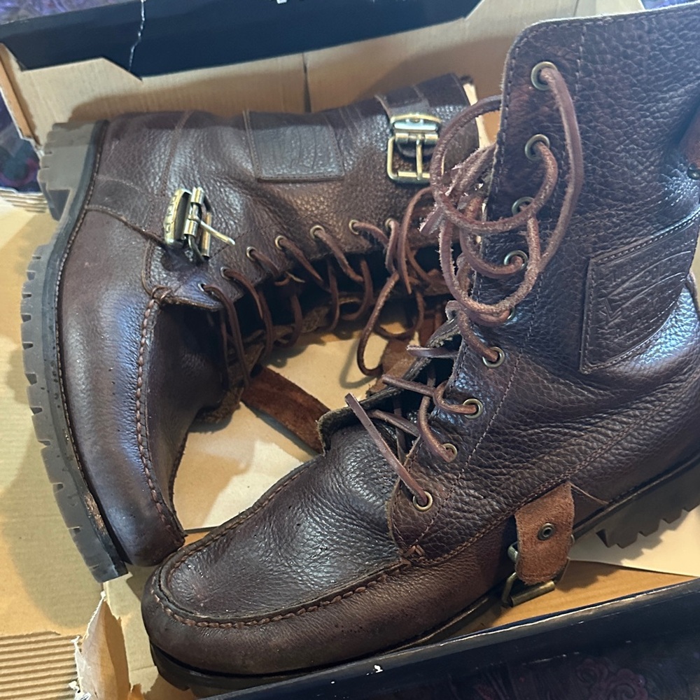 Polo by Ralph Lauren Dark Brown Leather Men's Boots